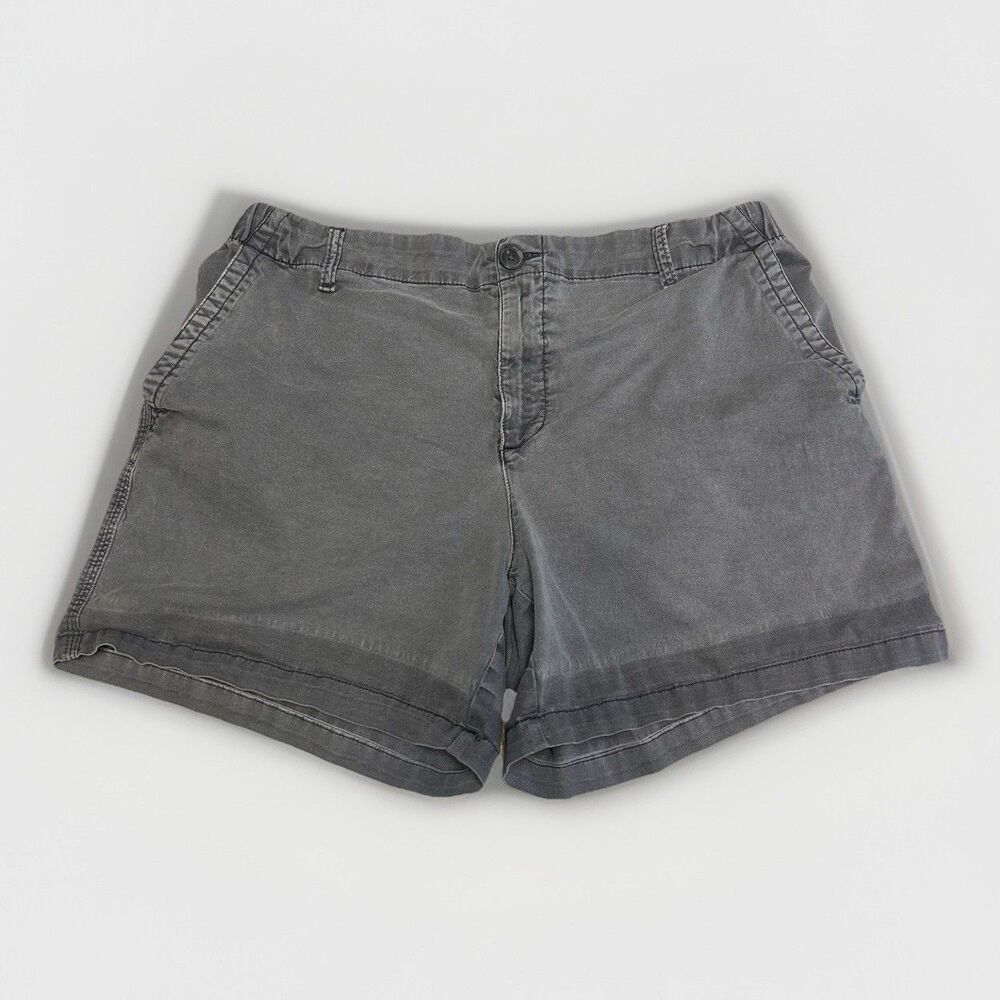 Old Navy elastic waist Chino Shorts Gray 5.5 Inch Inseam Women's Size L